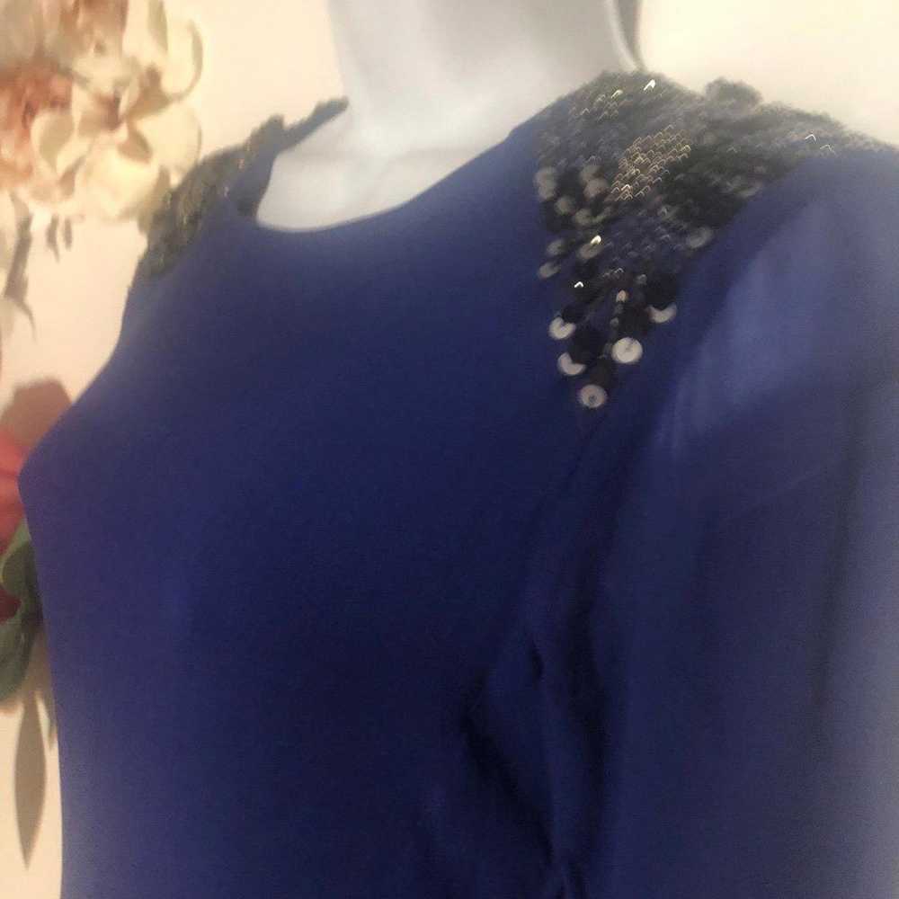 Dress Chiffon modest long embellished shoulder - image 5
