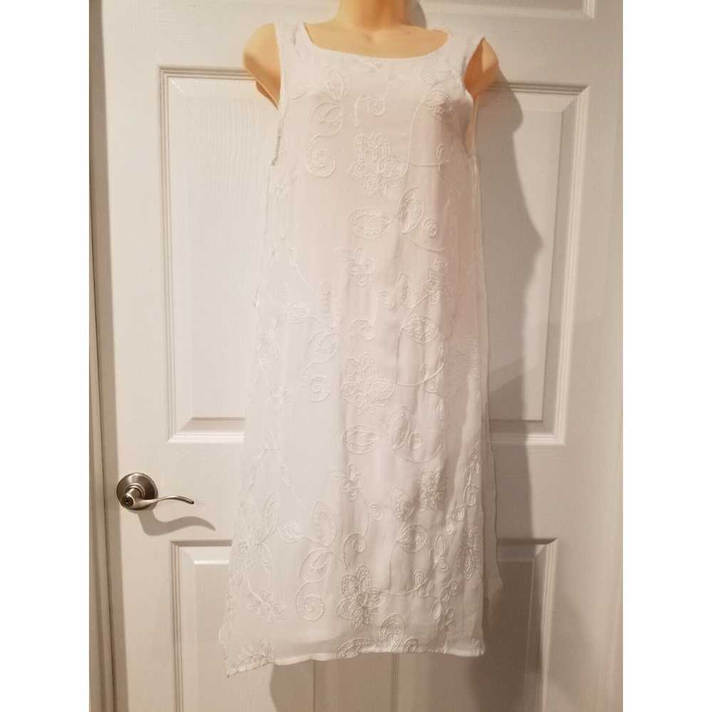 Elle Sleeveless White Dress Size S - image 1