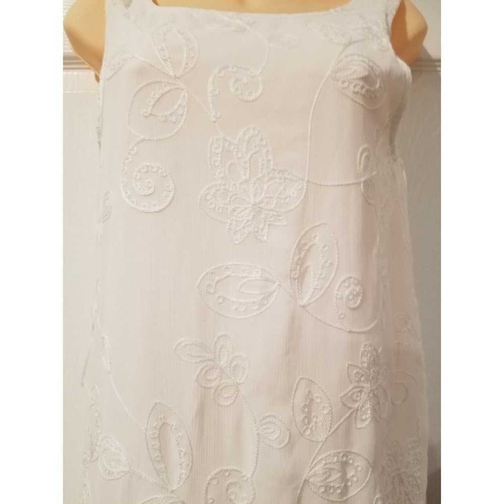 Elle Sleeveless White Dress Size S - image 3