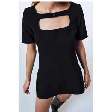 ZARA cut out black mini dress size small - image 1