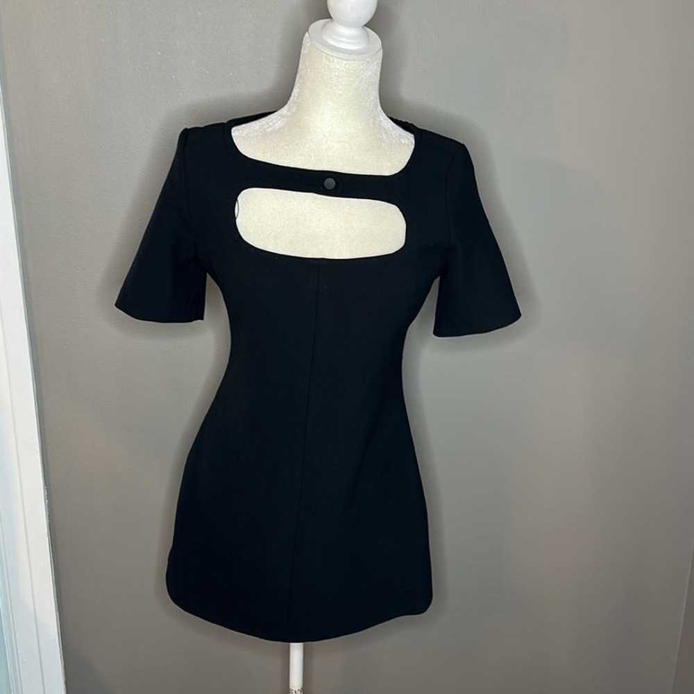 ZARA cut out black mini dress size small - image 5