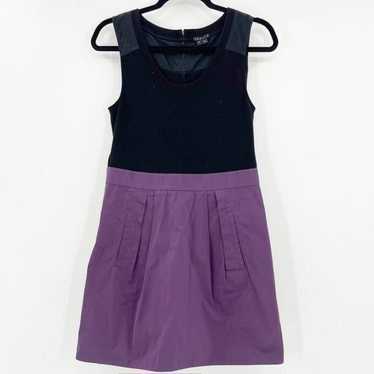 Theory Women's Black Purple Dristi Wool Mini A Li… - image 1