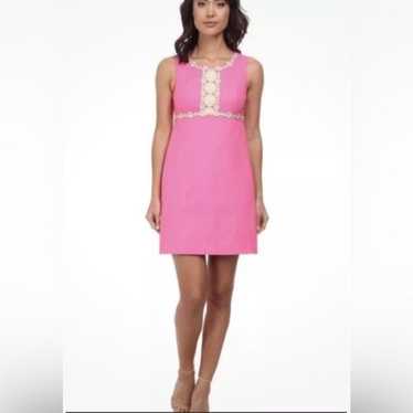 Lilly Pulitzer Dress 4 Pink Shift Dress Golden Em… - image 1