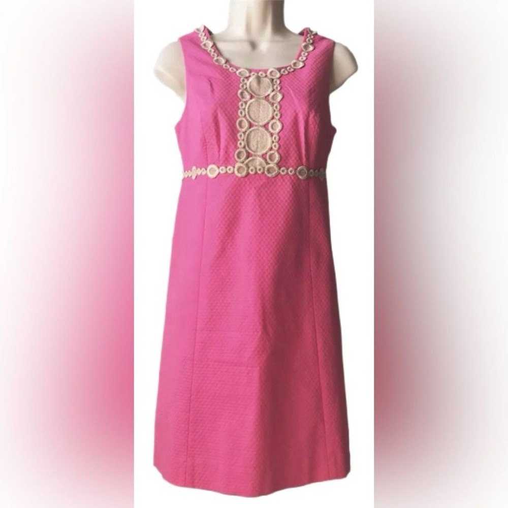 Lilly Pulitzer Dress 4 Pink Shift Dress Golden Em… - image 2