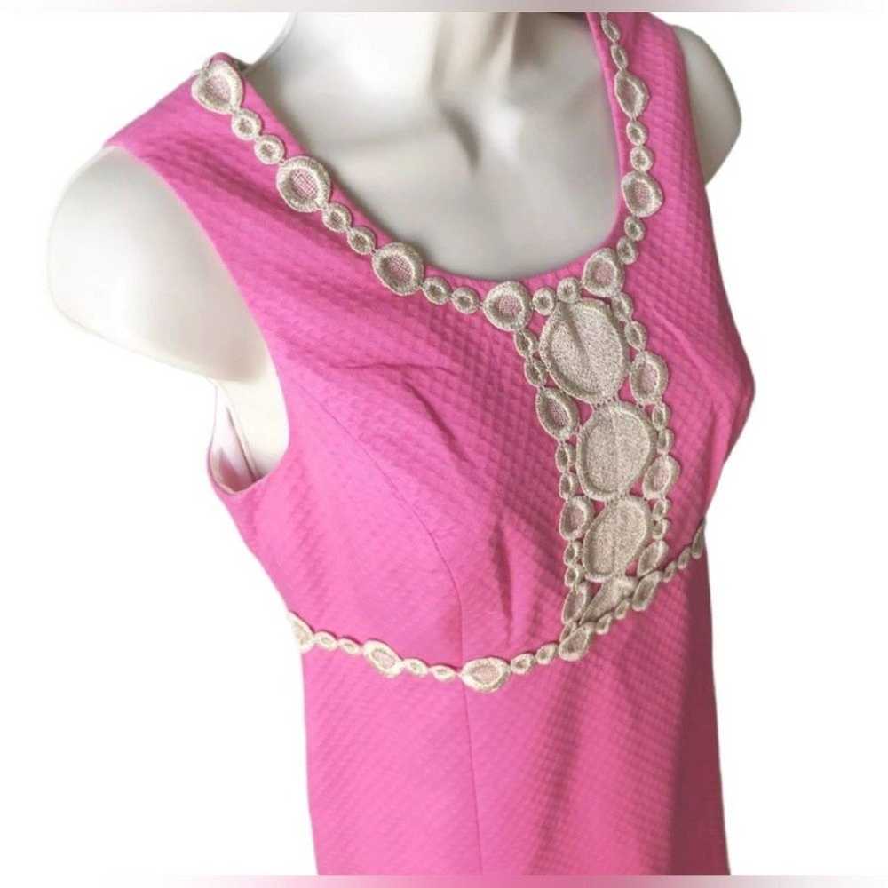 Lilly Pulitzer Dress 4 Pink Shift Dress Golden Em… - image 6
