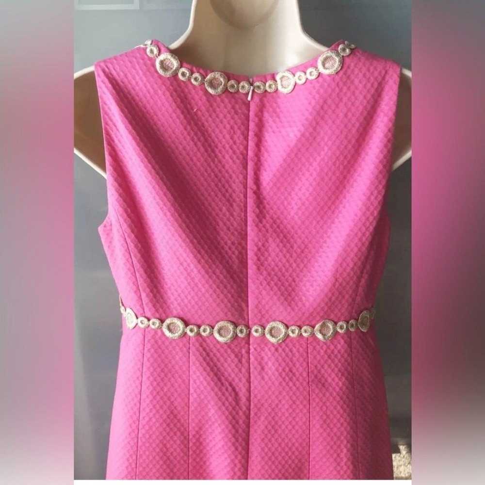 Lilly Pulitzer Dress 4 Pink Shift Dress Golden Em… - image 7