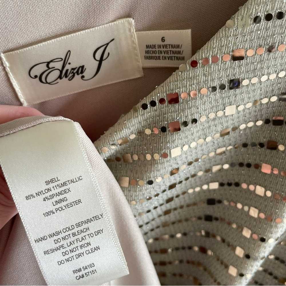$148 Eliza J Gold Mirrored Sequin 3/4 Sleeve Dress - image 7
