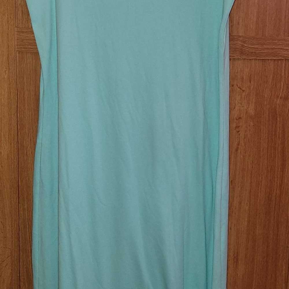NWOT Quacker Factory light teal maxi dress with s… - image 7