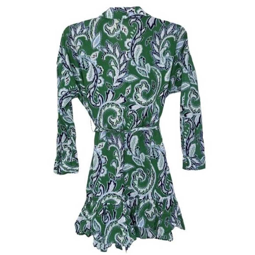 ZARA Shirt Dress Size Medium Flounce Ruffle Cotto… - image 2