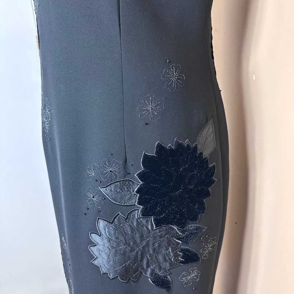 Maggie London Black formal/ cocktail floral dress - image 4