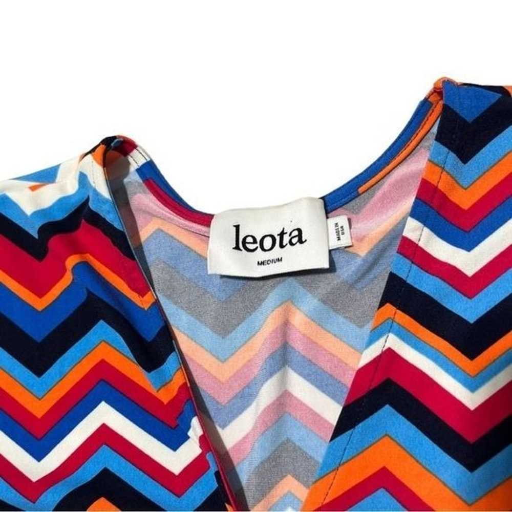 Leota Perfect Chevron Stripe Wrap Dress Dress Siz… - image 3