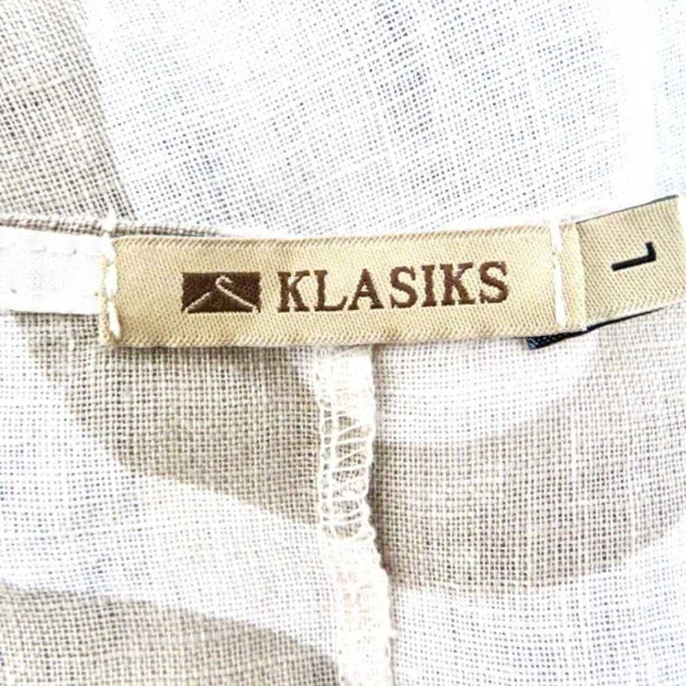 NEW! KLASIKS Italian 100% Linen Dress Overlay Poc… - image 6