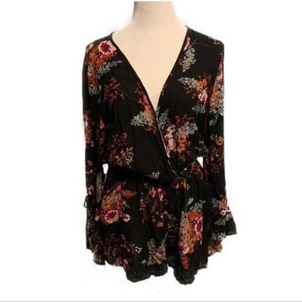 Band of Gypsies Floral Romper Sz L - image 1