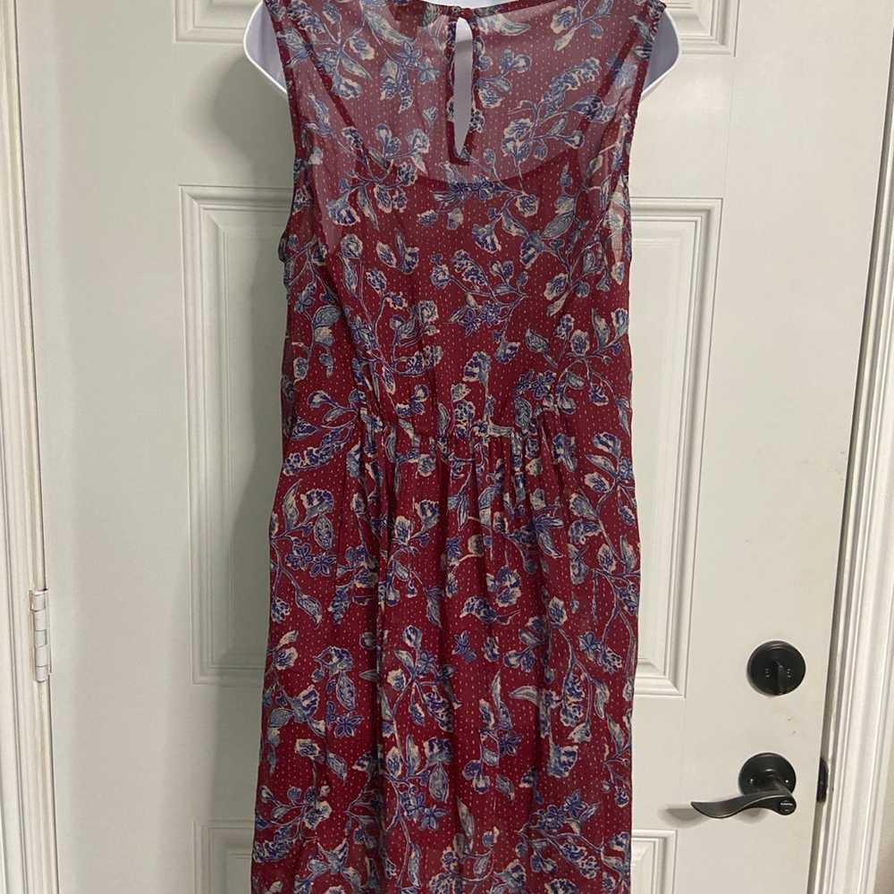 LUCKY BRAND MAROON 2-in-1 Floral Midi Dress - image 8