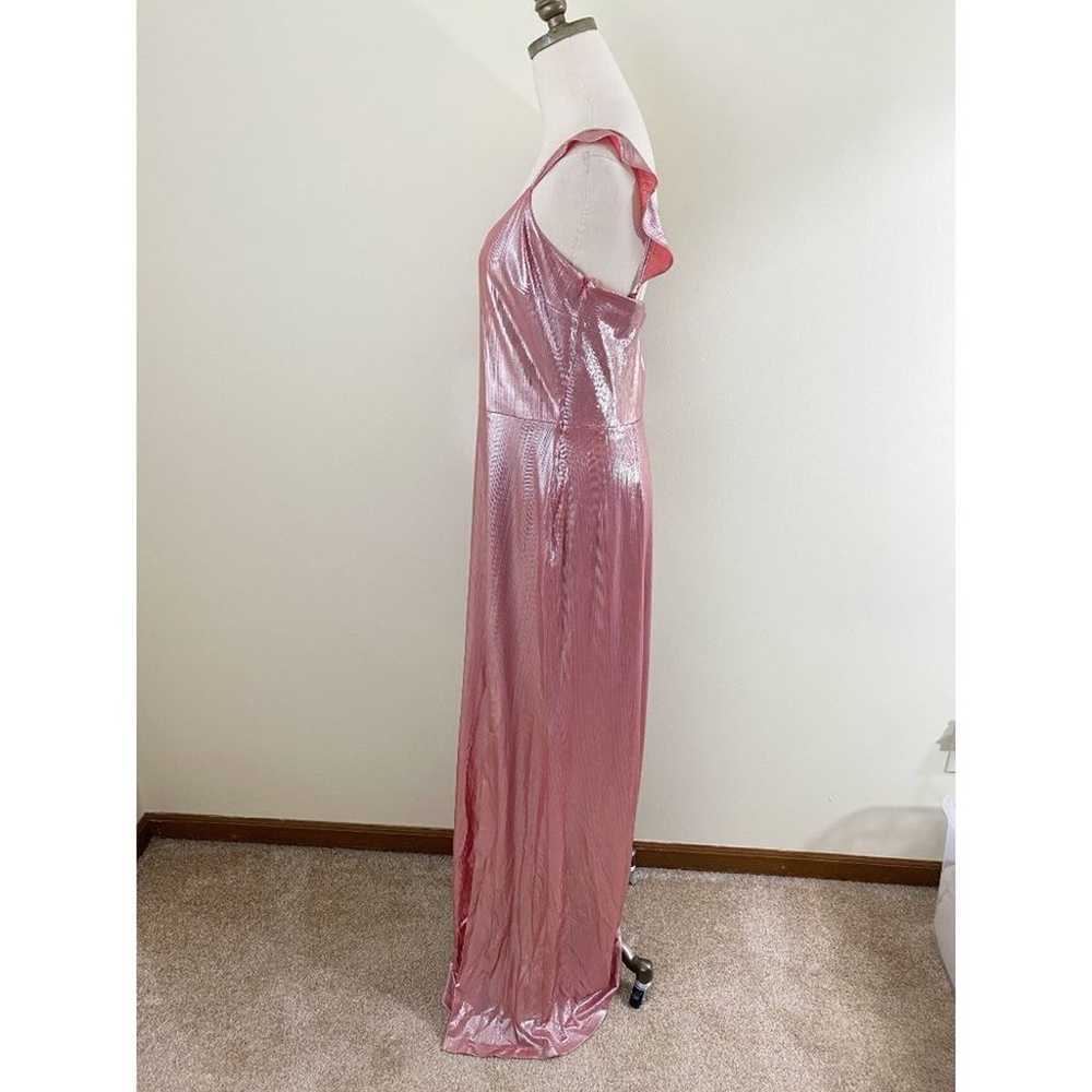 Wayf Metallic Pink Full Length Dress Women's Size… - image 3