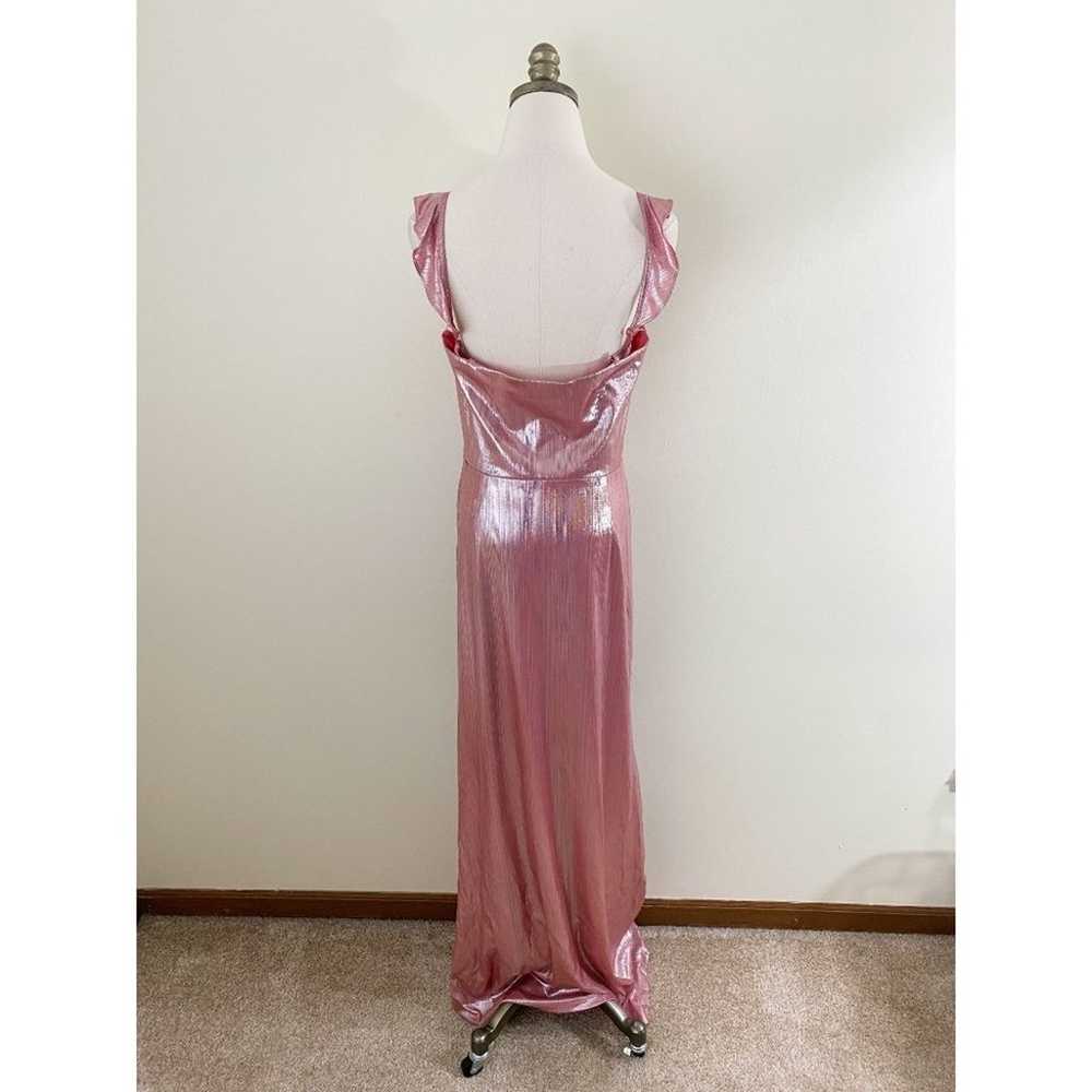Wayf Metallic Pink Full Length Dress Women's Size… - image 4