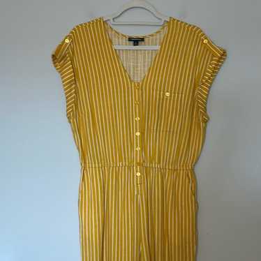 Modcloth Instantly Easygoing Goldenrod Striped Ju… - image 1