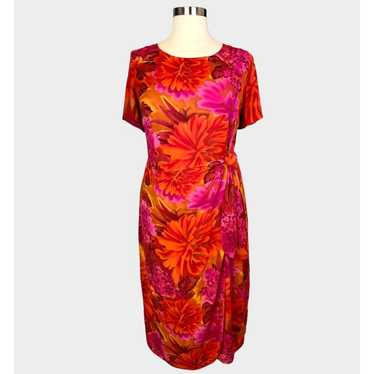 Jessica Howard Tropical Floral Maxi Wrap Dress Pi… - image 1