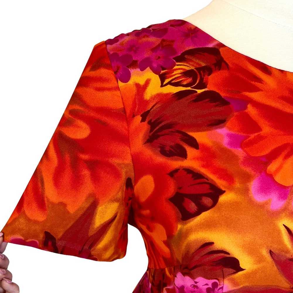 Jessica Howard Tropical Floral Maxi Wrap Dress Pi… - image 6