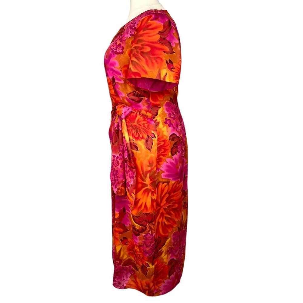 Jessica Howard Tropical Floral Maxi Wrap Dress Pi… - image 7