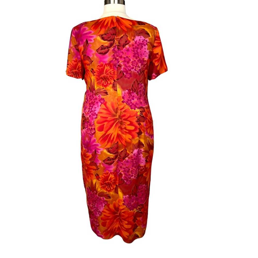Jessica Howard Tropical Floral Maxi Wrap Dress Pi… - image 9