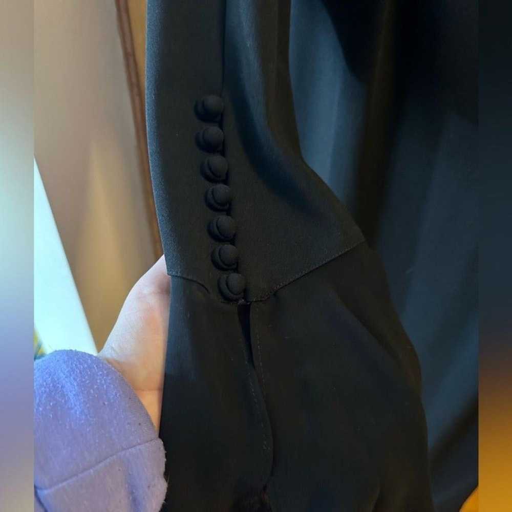 Calvin Klein Dress 10 Midi Black Long  Sleeve Zip… - image 4