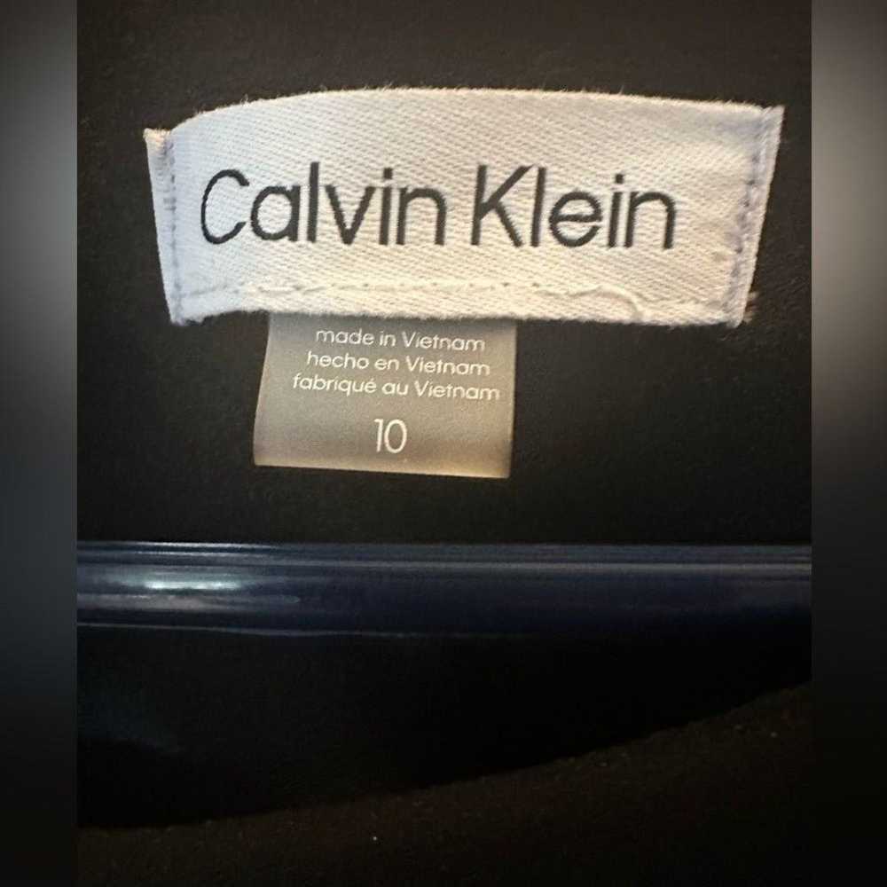 Calvin Klein Dress 10 Midi Black Long  Sleeve Zip… - image 6