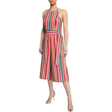 Alice + Olivia Lucie Striped Cropped Wide Leg Hal… - image 1