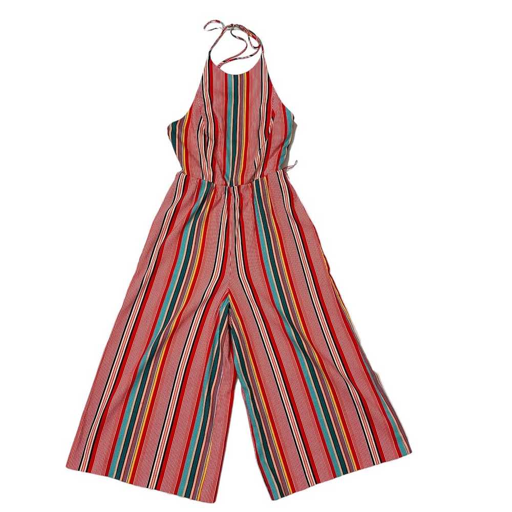 Alice + Olivia Lucie Striped Cropped Wide Leg Hal… - image 7