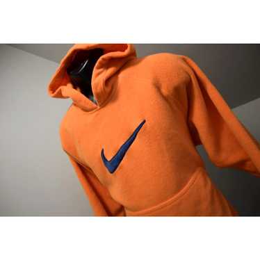 Nike VTG Nike Hoodie Orange Pull Over Fleece Swea… - image 1