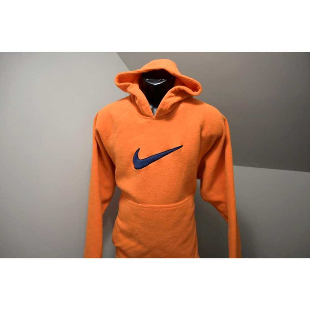 Nike VTG Nike Hoodie Orange Pull Over Fleece Swea… - image 2