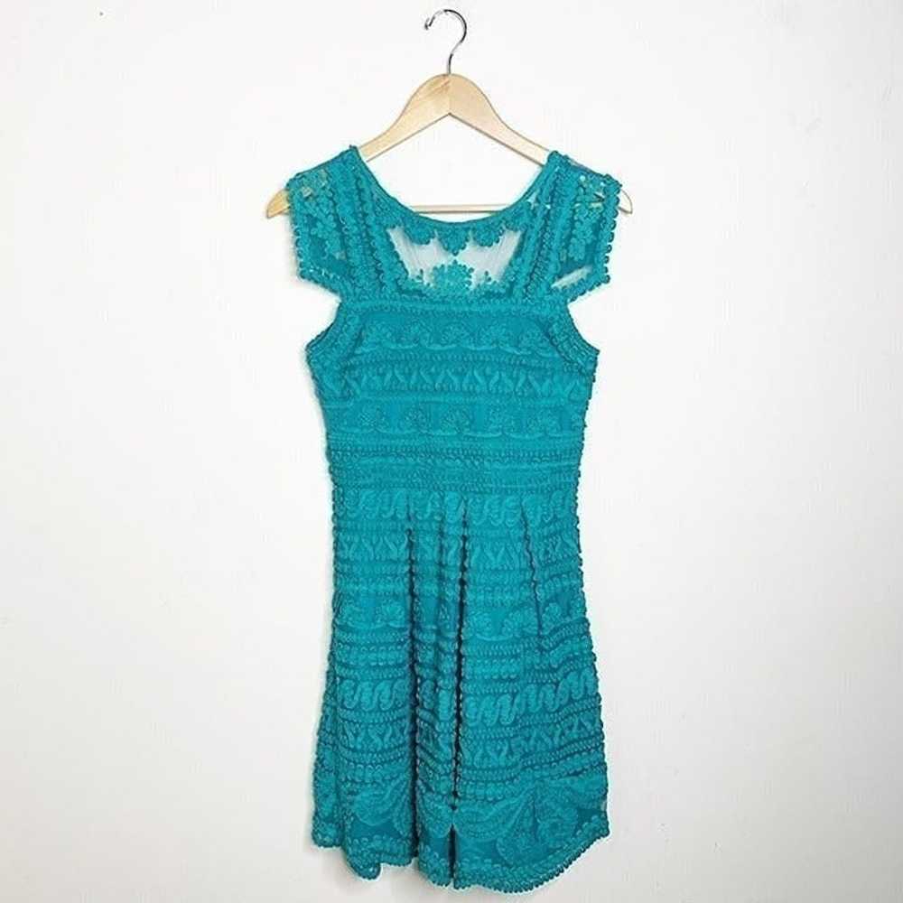 Yoana Baraschi Anthropologie Turquoise Dress Size… - image 4