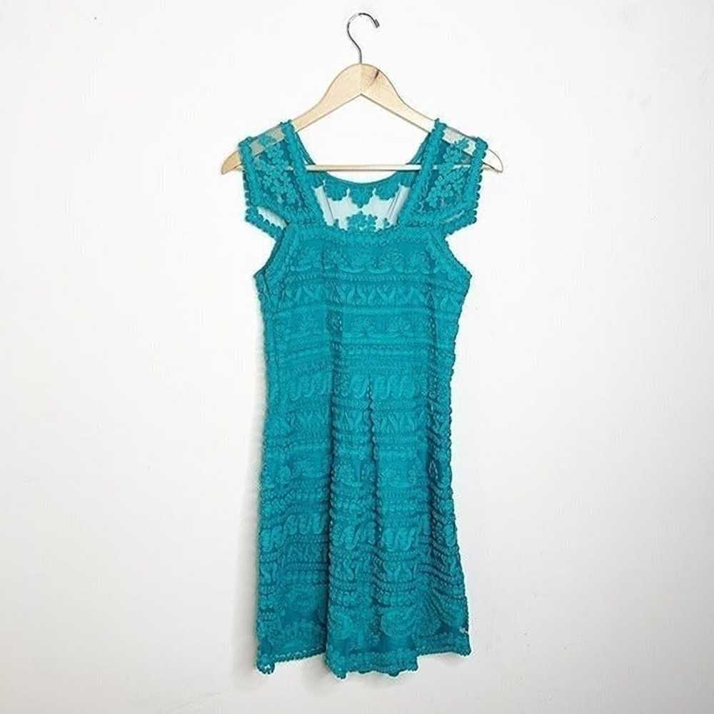 Yoana Baraschi Anthropologie Turquoise Dress Size… - image 5