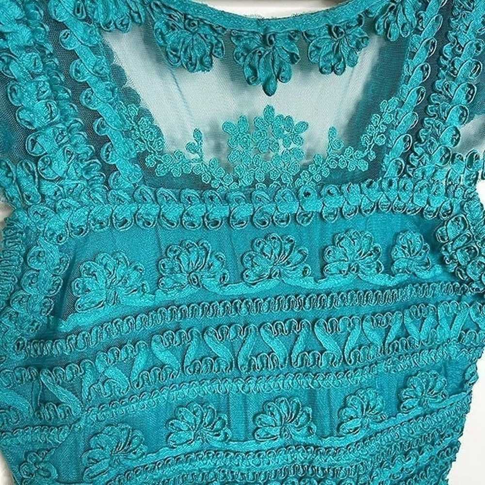 Yoana Baraschi Anthropologie Turquoise Dress Size… - image 9