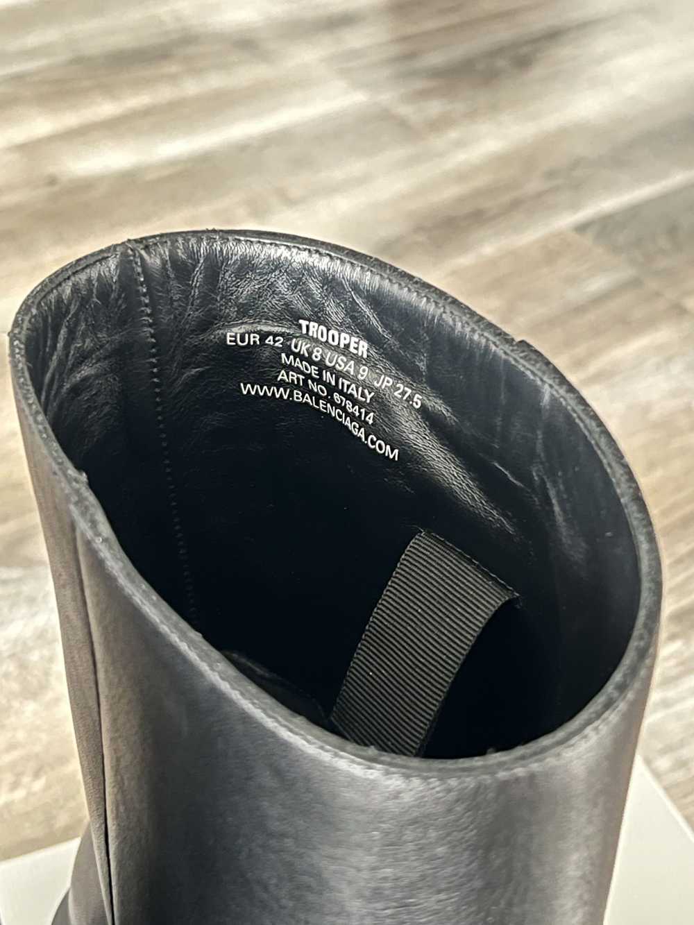 Balenciaga Calfskin Leather Trooper Boots - image 4