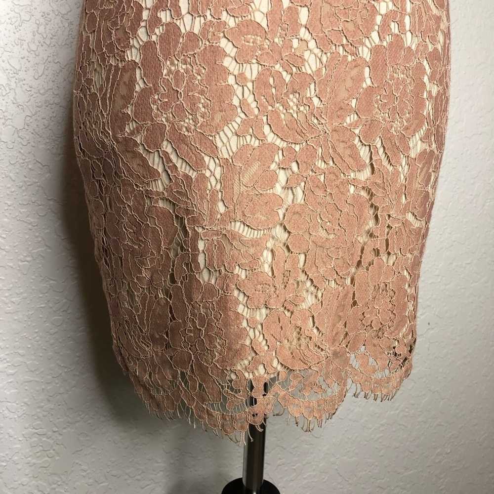 ASTR pink lace overlay open back dress size Small - image 7