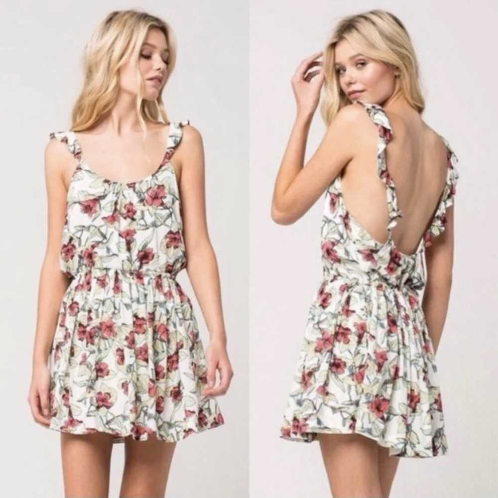 FREE PEOPLE | Dear You Cream Floral Belted Mini D… - image 1