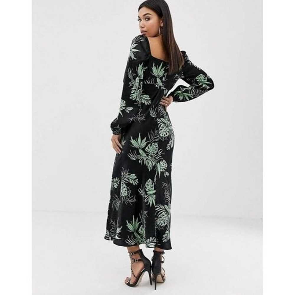 ASOS Sweetheart Tropical Print Satin Maxi Dress T… - image 2