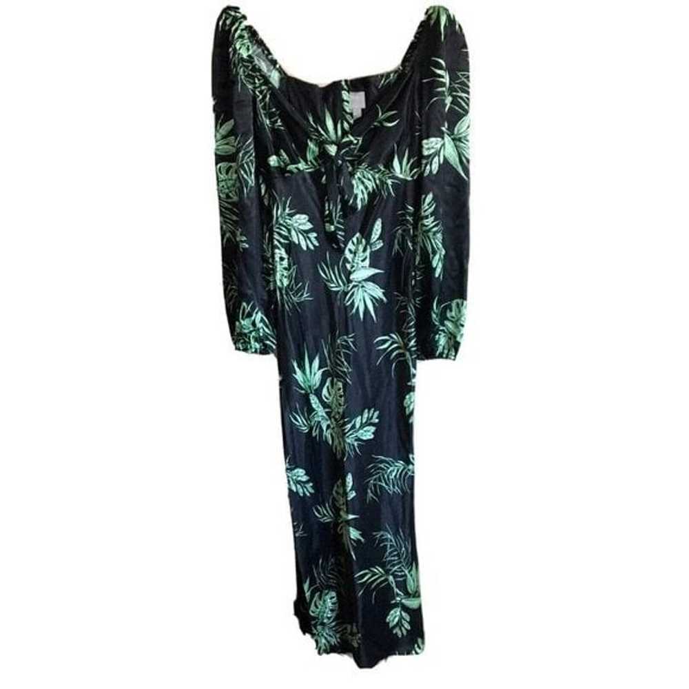 ASOS Sweetheart Tropical Print Satin Maxi Dress T… - image 4