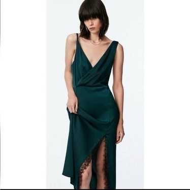 Zara Satin Lace Slip Dress