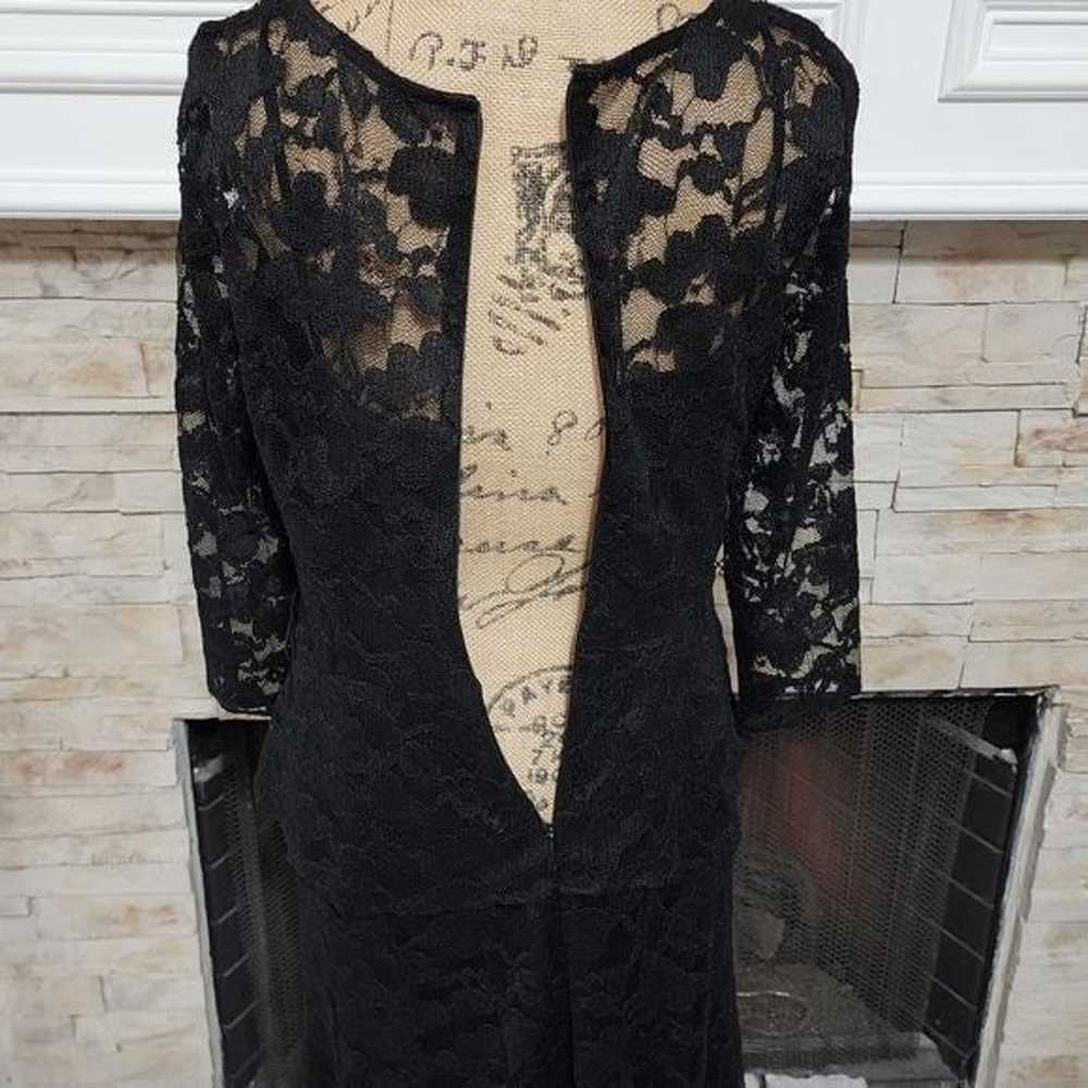 Leslie Fay vintage Black lace long sleeve 40s 50s… - image 4