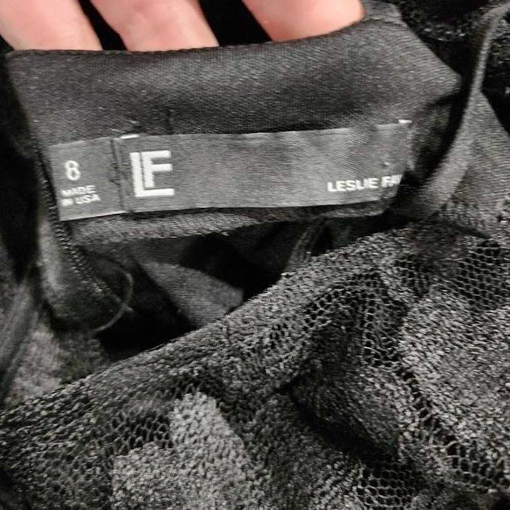 Leslie Fay vintage Black lace long sleeve 40s 50s… - image 5