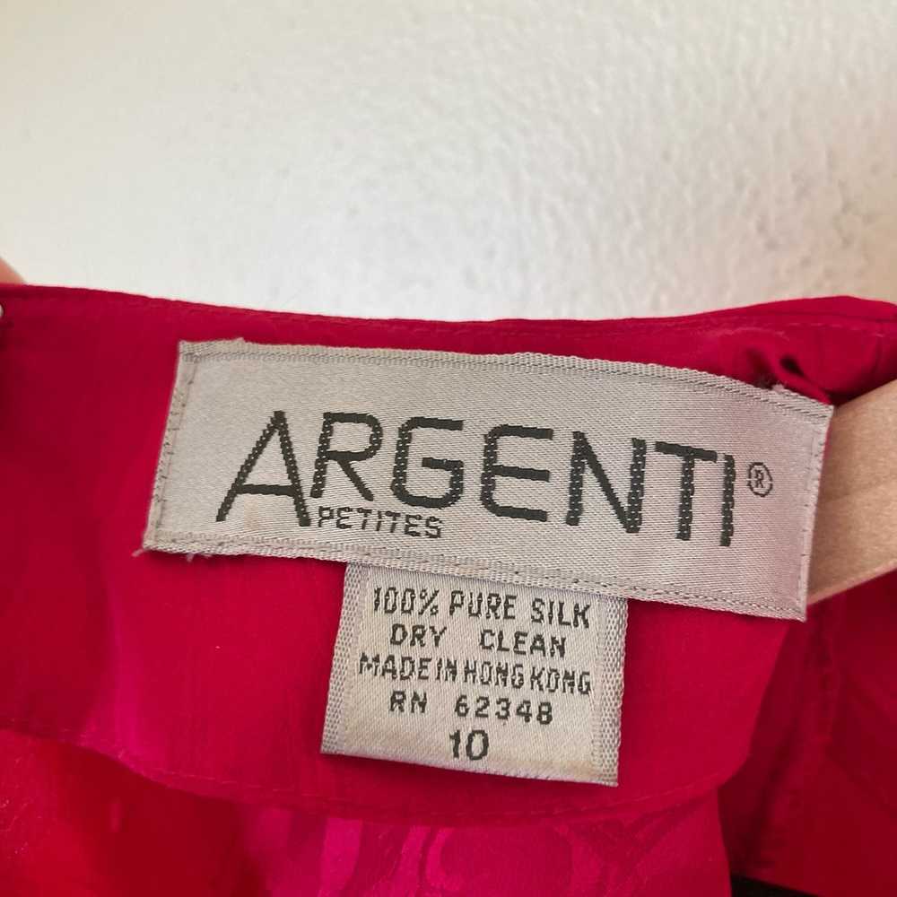 Argenti Vintage 100% Pure Silk Mini Dress 10 in P… - image 6