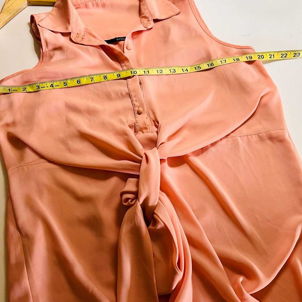 Krisa Wrap Half Button Up Sleeveless Dress Size M… - image 4