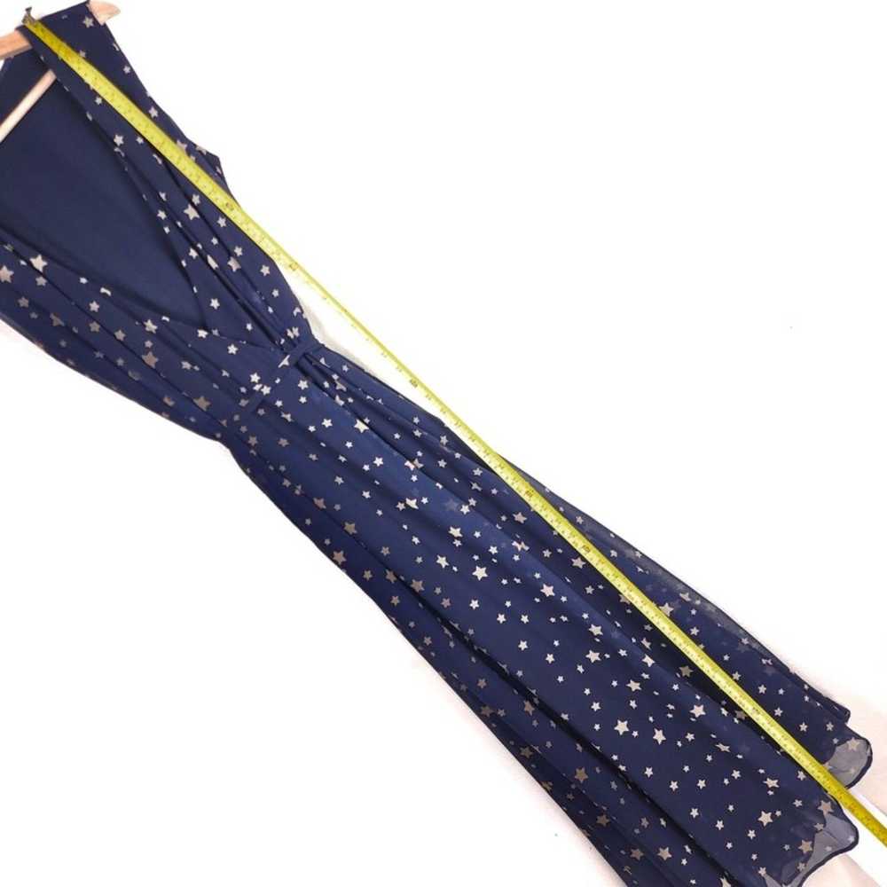 ESHAKTI Star Print Georgette Wrap Dress A Line Sl… - image 3