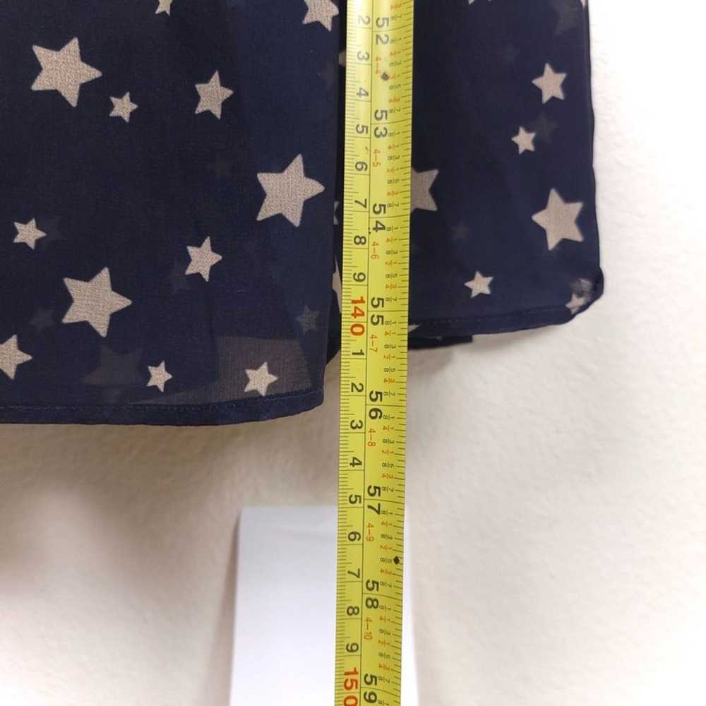 ESHAKTI Star Print Georgette Wrap Dress A Line Sl… - image 4