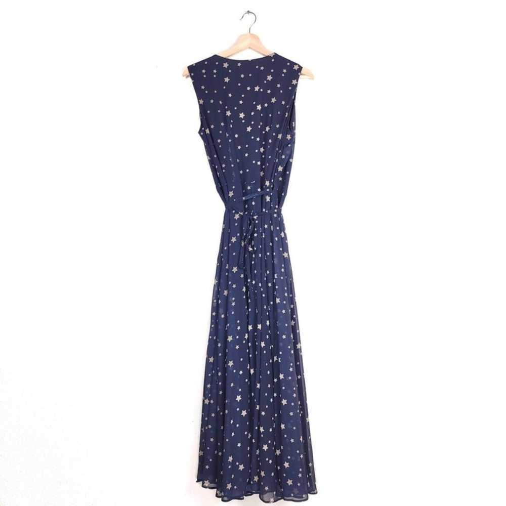 ESHAKTI Star Print Georgette Wrap Dress A Line Sl… - image 5