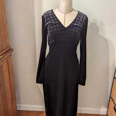 PAPELL BOUTIQUE EVENING Size 8 Black Velvet Dress… - image 1