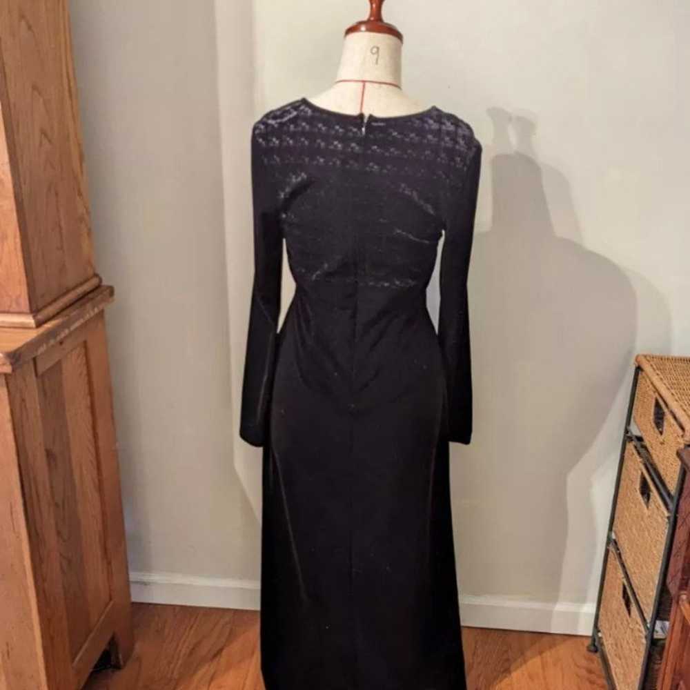 PAPELL BOUTIQUE EVENING Size 8 Black Velvet Dress… - image 3