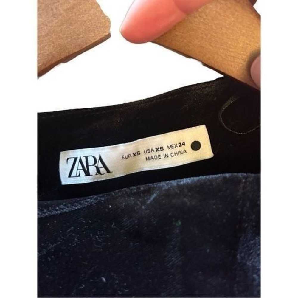 Zara DRAPED VELVET DRESS size xsmall - image 9
